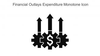 Financial Outlays Expenditure Monotone Icon In Powerpoint Pptx Png And Editable Eps Format