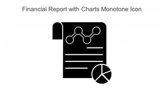 Financial Report With Charts Monotone Icon In Powerpoint Pptx Png And Editable Eps Format