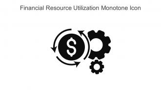 Financial Resource Utilization Monotone Icon In Powerpoint Pptx Png And Editable Eps Format