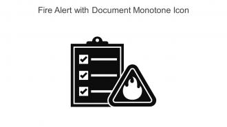 Fire Alert With Document Monotone Icon In Powerpoint Pptx Png And Editable Eps Format
