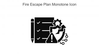 Fire Escape Plan Monotone Icon In Powerpoint Pptx Png And Editable Eps Format