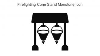 Firefighting Cone Stand Monotone Icon In Powerpoint Pptx Png And Editable Eps Format