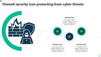 Firewall Security Icon Protecting From Cyber Threats