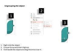Five designer colored tags with icons flat powerpoint design