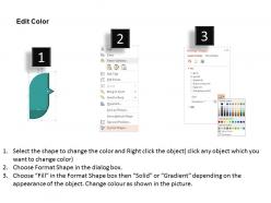 Five designer colored tags with icons flat powerpoint design