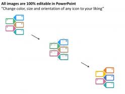 Five infographic arrows with icons flat powerpoint design