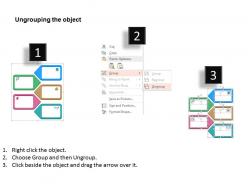 Five infographic arrows with icons flat powerpoint design