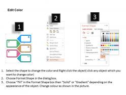 Five infographic arrows with icons flat powerpoint design