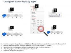 Five staged 3d arrows with icons powerpoint template slide