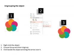 Five staged business icons circular process flat powerpoint design