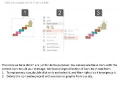 Five staged business steps and icons for success powerpoint slides