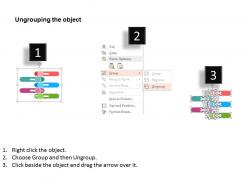 Five staged option tag and business icons flat powerpoint design