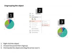 Five staged pie chart with business icons flat powerpoint design