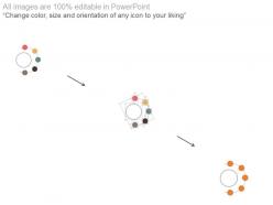 Five staged semicircle of business icons flat powerpoint design