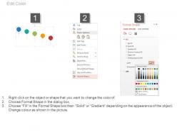 Five staged sequential timeline with icons powerpoint slides