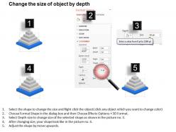 Five staged stack process with business icons powerpoint template slide
