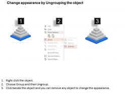 Five staged stack process with business icons powerpoint template slide