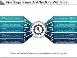 Five steps issues and solutions with icons