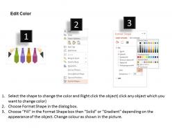 Fk four staged tie diagram and icons flat powerpoint design