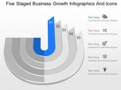 Fl five staged business growth infographics and icons powerpoint template