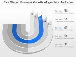 Fl five staged business growth infographics and icons powerpoint template