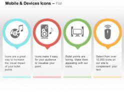Floppy drive computer music system ppt icons graphics
