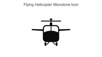 Flying Helicopter Monotone Icon In Powerpoint Pptx Png And Editable Eps Format