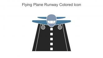 Flying Plane Runway Colored Icon In Powerpoint Pptx Png And Editable Eps Format