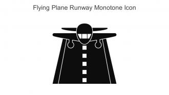Flying Plane Runway Monotone Icon In Powerpoint Pptx Png And Editable Eps Format
