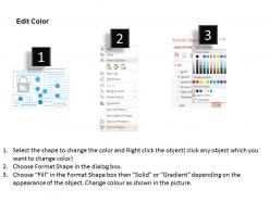 Fo multiple icons and lock for internet security powerpoint template