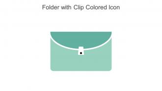 Folder With Clip Colored Icon In Powerpoint Pptx Png And Editable Eps Format