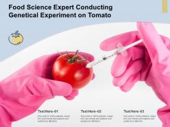 Food science agricultural research science analysis experiment verification