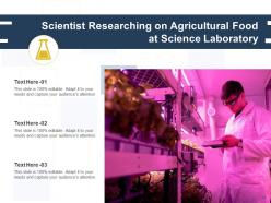 Food science agricultural research science analysis experiment verification