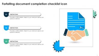 Forfaiting Document Completion Checklist Icon Ppt Sample