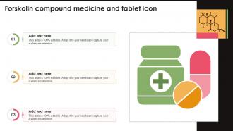 Forskolin Compound Medicine And Tablet Icon Ppt Slides