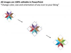 Four boxes with business icons for process management flat powerpoint design