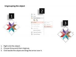 Four boxes with business icons for process management flat powerpoint design