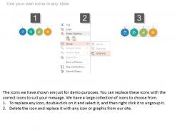Four circles with percentage icons dashboard chart powerpoint slides