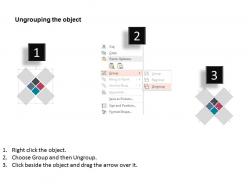 Four cross style text boxes with icons flat powerpoint design
