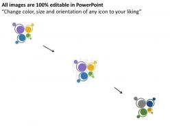 Four icons for global business strategy and management flat powerpoint design