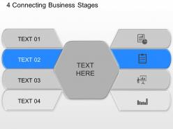 Four level text infographics with icons powerpoint template slide