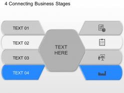Four level text infographics with icons powerpoint template slide