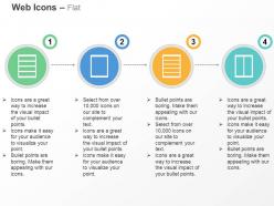 Four segments one page five tags two page ppt icons graphics