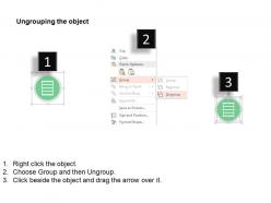 Four segments one page five tags two page ppt icons graphics