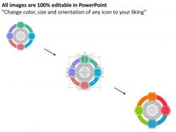 Four staged business icons for analysis flat powerpoint design