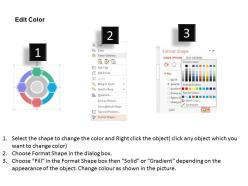 Four staged business icons for analysis flat powerpoint design