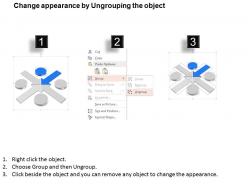 Four staged option diagram with icons powerpoint template slide