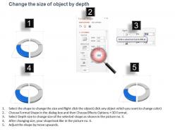 Four staged ring process puzzle diagram with business icons powerpoint template slide