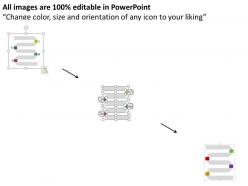 Four staged spiral design with icons for business strategy flat powerpoint design