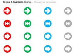 Four unidirectional arrows process flow ppt icons graphics
